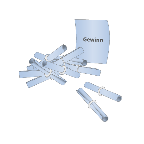 Röllchenlose einfarbig Gewinnnummern