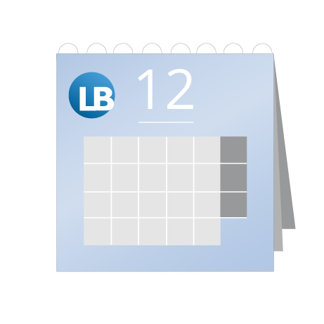 12 Blatt Wandkalender mit Deckblatt